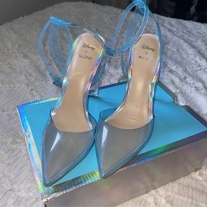 SEMI USED Disney Aldo Cinderella Heel Slippers